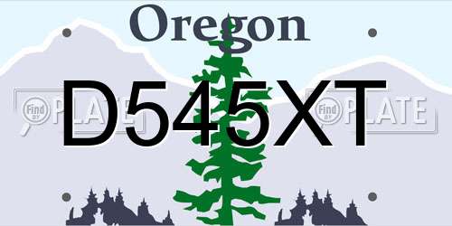 D545XT Oregon License Plate