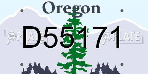 D55171 Oregon License Plate