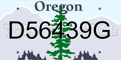 D56439G Oregon License Plate