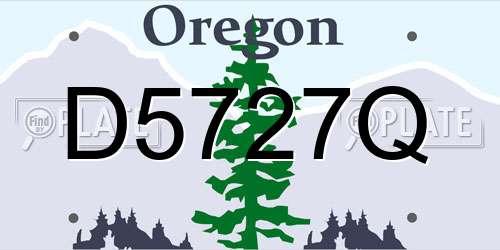 D5727Q Oregon License Plate