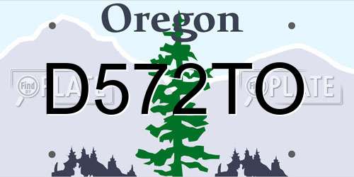D572TO Oregon License Plate