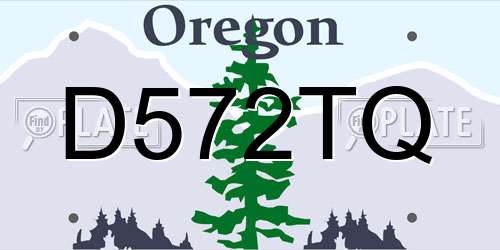 D572TQ Oregon License Plate