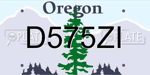 D575ZI Oregon License Plate