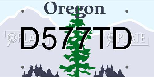 D577TD Oregon License Plate