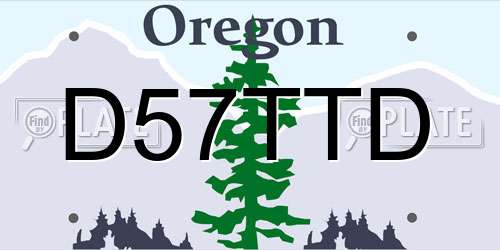 D57TTD Oregon License Plate