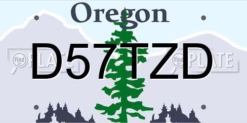 D57TZD Oregon License Plate