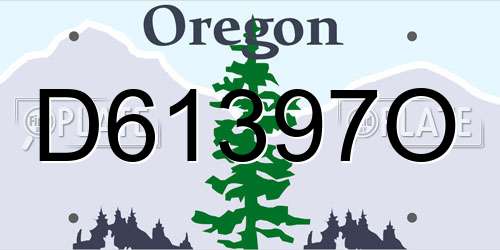 D61397O Oregon License Plate