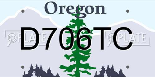 D706TC Oregon License Plate