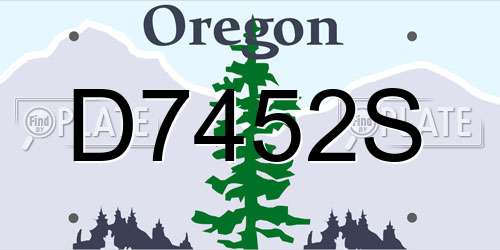 D7452S Oregon License Plate
