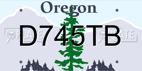 D745TB Oregon License Plate