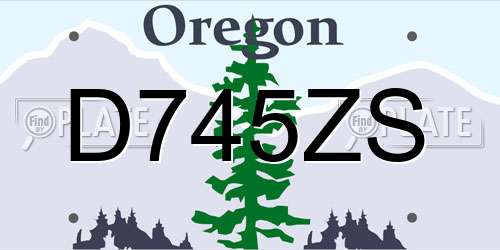 D745ZS Oregon License Plate