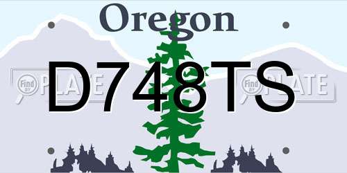 D748TS Oregon License Plate