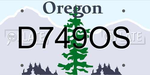 D749OS Oregon License Plate