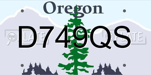 D749QS Oregon License Plate