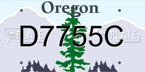 D7755C Oregon License Plate