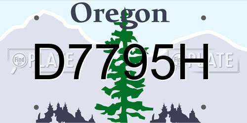 D7795H Oregon License Plate