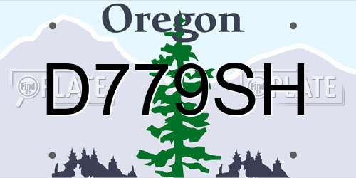 D779SH Oregon License Plate