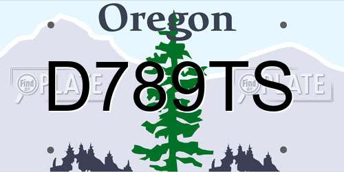 D789TS Oregon License Plate