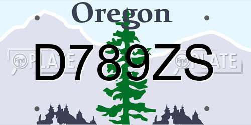 D789ZS Oregon License Plate