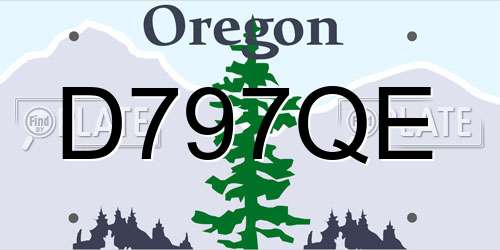 D797QE Oregon License Plate