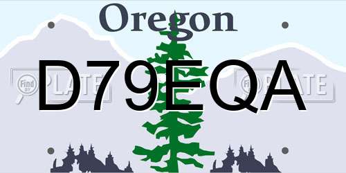 D79EQA Oregon License Plate