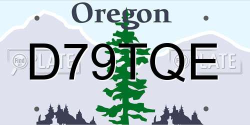D79TQE Oregon License Plate