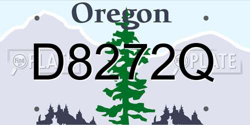 D8272Q Oregon License Plate