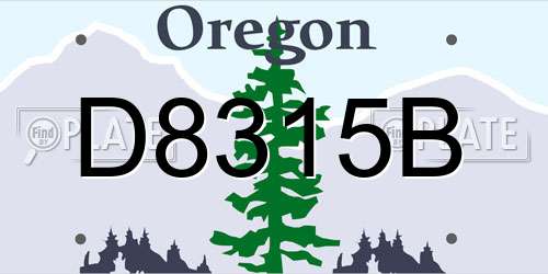 D8315B Oregon License Plate