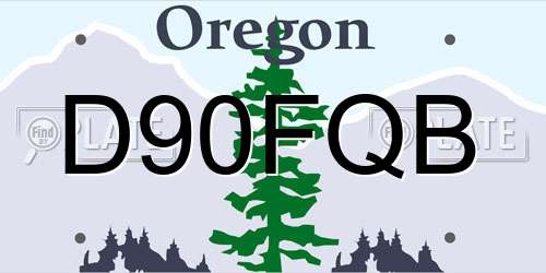 D90FQB Oregon License Plate