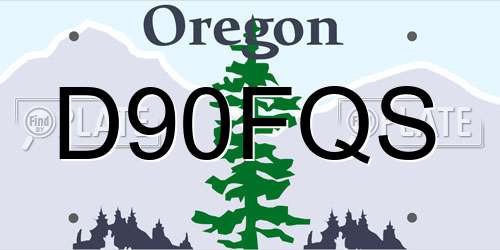 D90FQS Oregon License Plate
