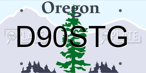 D90STG Oregon License Plate