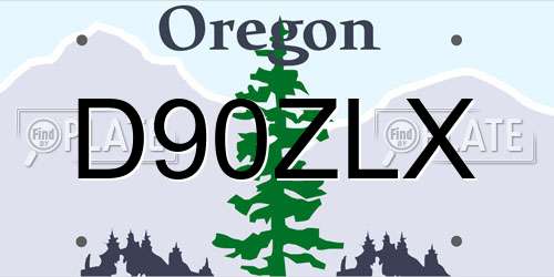 D90ZLX Oregon License Plate