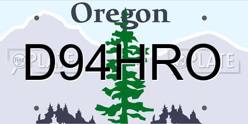 D94HRO Oregon License Plate