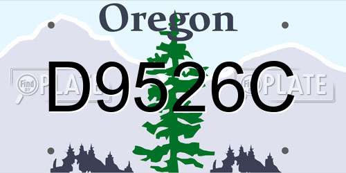 D9526C Oregon License Plate