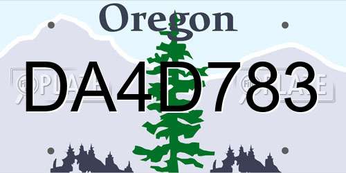DA4D783 Oregon License Plate