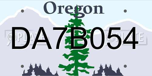 DA7B054 Oregon License Plate