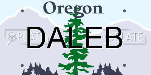 DALEB Oregon License Plate