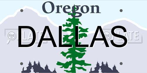 DALLAS Oregon License Plate
