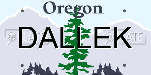 DALLEK Oregon License Plate
