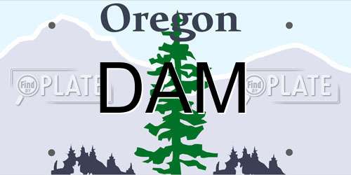 DAM Oregon License Plate