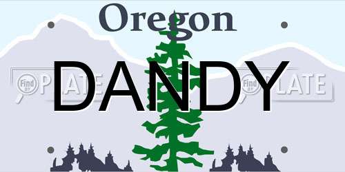 DANDY Oregon License Plate