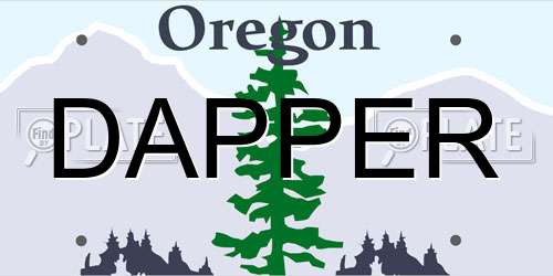 DAPPER Oregon License Plate