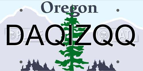 DAQIZQQ Oregon License Plate