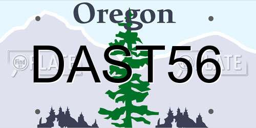 DAST56 Oregon License Plate