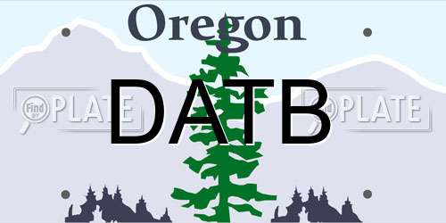 DATB Oregon License Plate