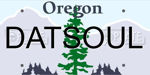 DATSOUL Oregon License Plate