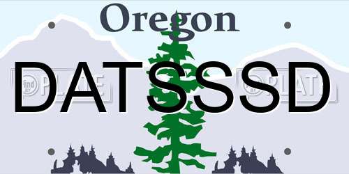 DATSSSD Oregon License Plate