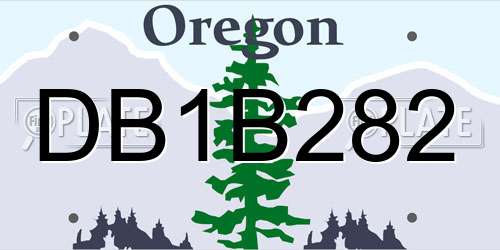DB1B282 Oregon License Plate