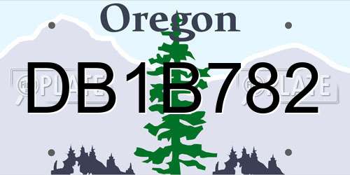 DB1B782 Oregon License Plate