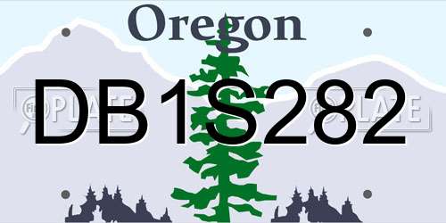DB1S282 Oregon License Plate